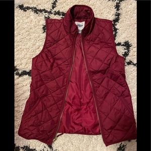 Maroon quilted vest